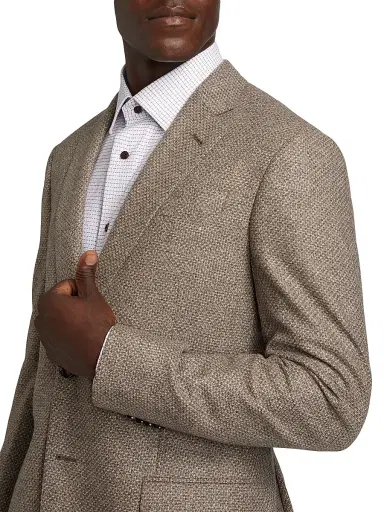 Giorgio Armani Men's Textured Wool & Cashmere Jacket | Thumbnail 6 Giorgio Armani Men's Textured Wool & Cashmere Jacket | Thumbnail 6