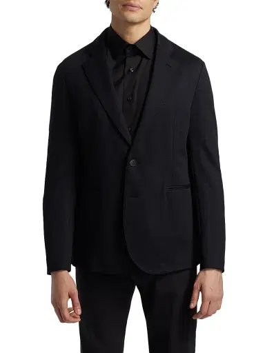 Emporio Armani Men's Rice Stitch Sport Jacket - Black - Size 38 | Thumbnail 3 Emporio Armani Men's Rice Stitch Sport Jacket - Black - Size 38 | Thumbnail 3