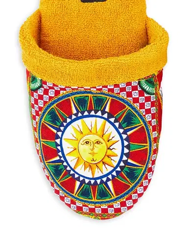 Dolce & Gabbana Men's Carretto Siciliano Terry Slippers | Thumbnail 3 Dolce & Gabbana Men's Carretto Siciliano Terry Slippers | Thumbnail 3