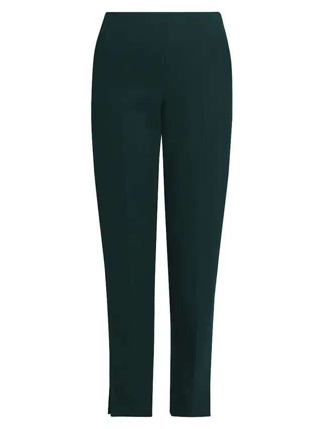 Giorgio Armani Women's Stretch Wool Straight Pants - Emerald