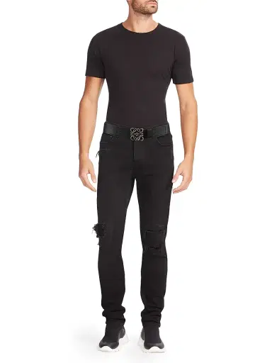 Loewe Men's Chunky Anagram Leather Belt | Thumbnail 2 Loewe Men's Chunky Anagram Leather Belt | Thumbnail 2