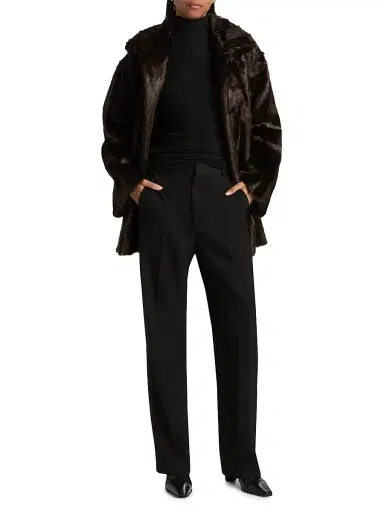 RÓHE Women's Toggle Faux-Fur Short Coat | Thumbnail 2 RÓHE Women's Toggle Faux-Fur Short Coat | Thumbnail 2
