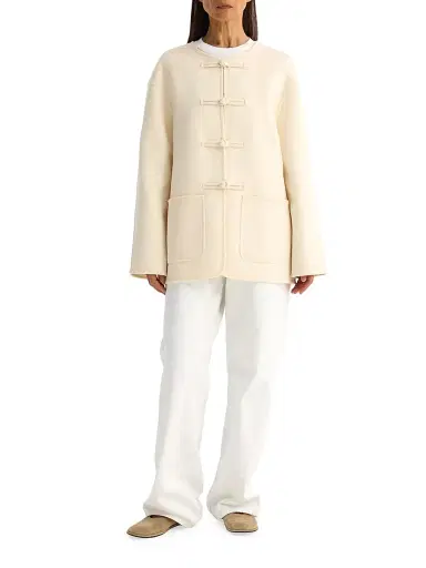 Róhe Women's Double-Faced Wool Jacket - Offwhite | Thumbnail 2 Róhe Women's Double-Faced Wool Jacket - Offwhite | Thumbnail 2