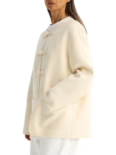 Róhe Women's Double-Faced Wool Jacket - Offwhite | Thumbnail 5 Róhe Women's Double-Faced Wool Jacket - Offwhite | Thumbnail 5