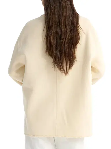 Róhe Women's Double-Faced Wool Jacket - Offwhite | Thumbnail 6 Róhe Women's Double-Faced Wool Jacket - Offwhite | Thumbnail 6