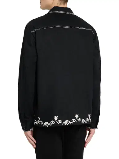 Scotch & Soda Men's Embroidered Workwear Jacket - Anthracite | Thumbnail 4