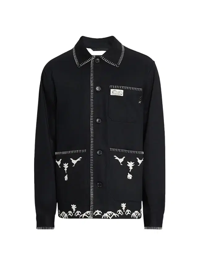 Men's Embroidered Workwear Jacket - Anthracite