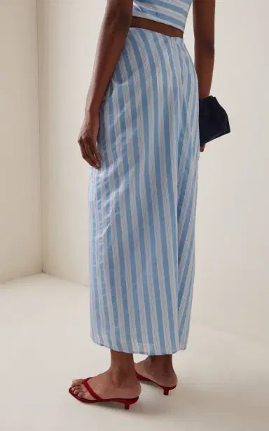 Simkhai Liorra Yarn-Dyed Jersey Midi Skirt | Thumbnail 4 Simkhai Liorra Yarn-Dyed Jersey Midi Skirt | Thumbnail 4