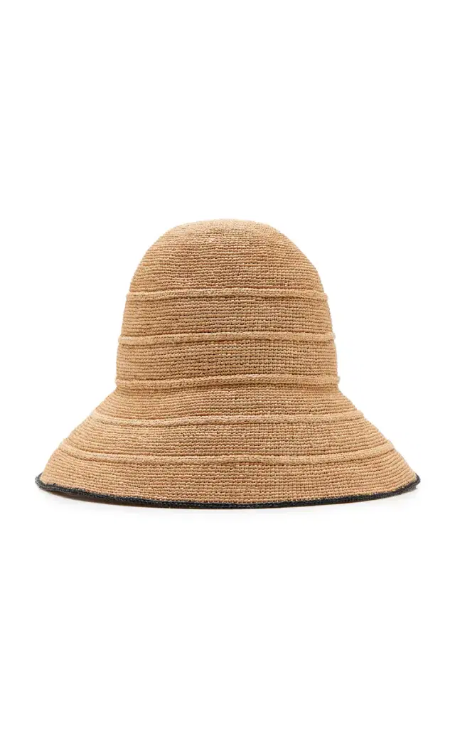 Teagan Wired Brim Raffia Straw Bucket Hat Teagan Wired Brim Raffia Straw Bucket Hat