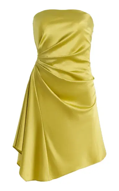 Staud Adriana Draped Silk-Blend Mini Dress | Thumbnail 10