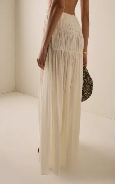 Moré Noir Dani Cotton-Silk Voile Maxi Skirt | Thumbnail 4 Moré Noir Dani Cotton-Silk Voile Maxi Skirt | Thumbnail 4