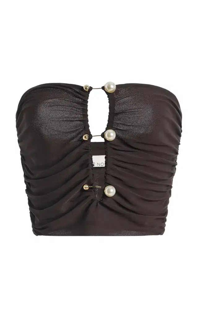 Moré Noir Goya Strapless Jersey Top