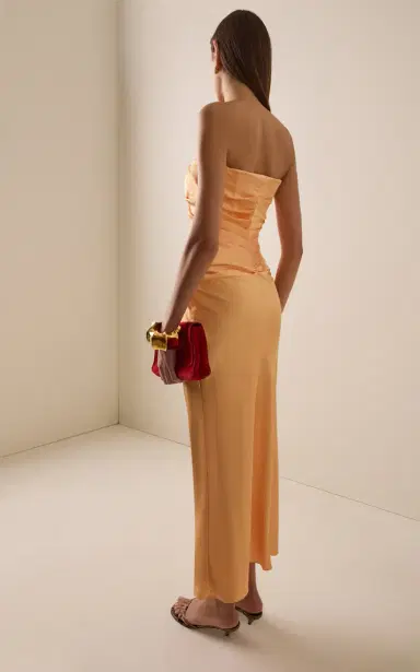 Anna October Diana Satin Midi Dress | Thumbnail 4