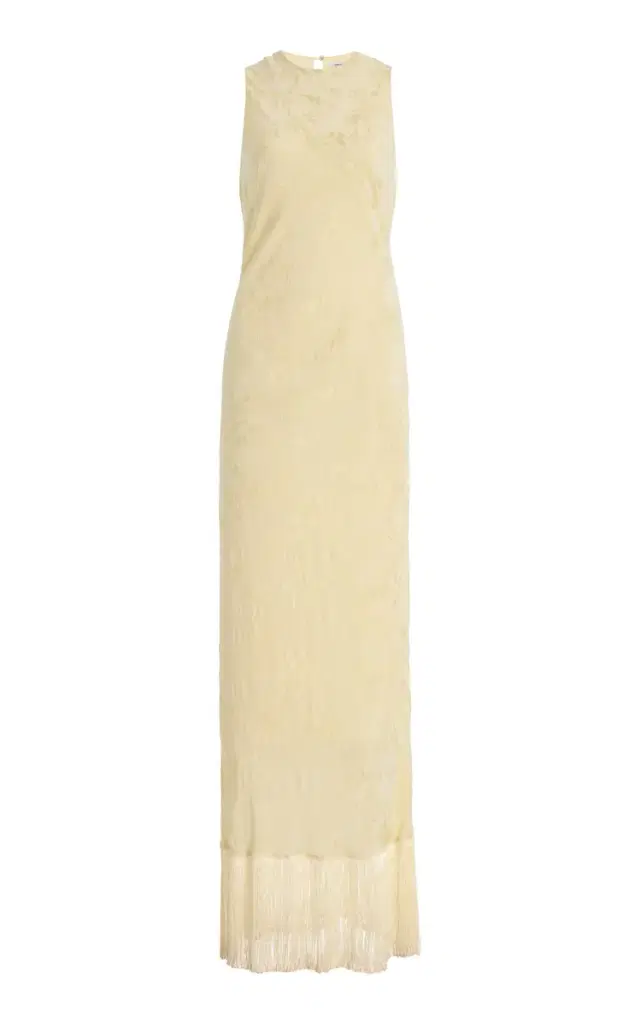 Gill Fringed Crepe Maxi Dress