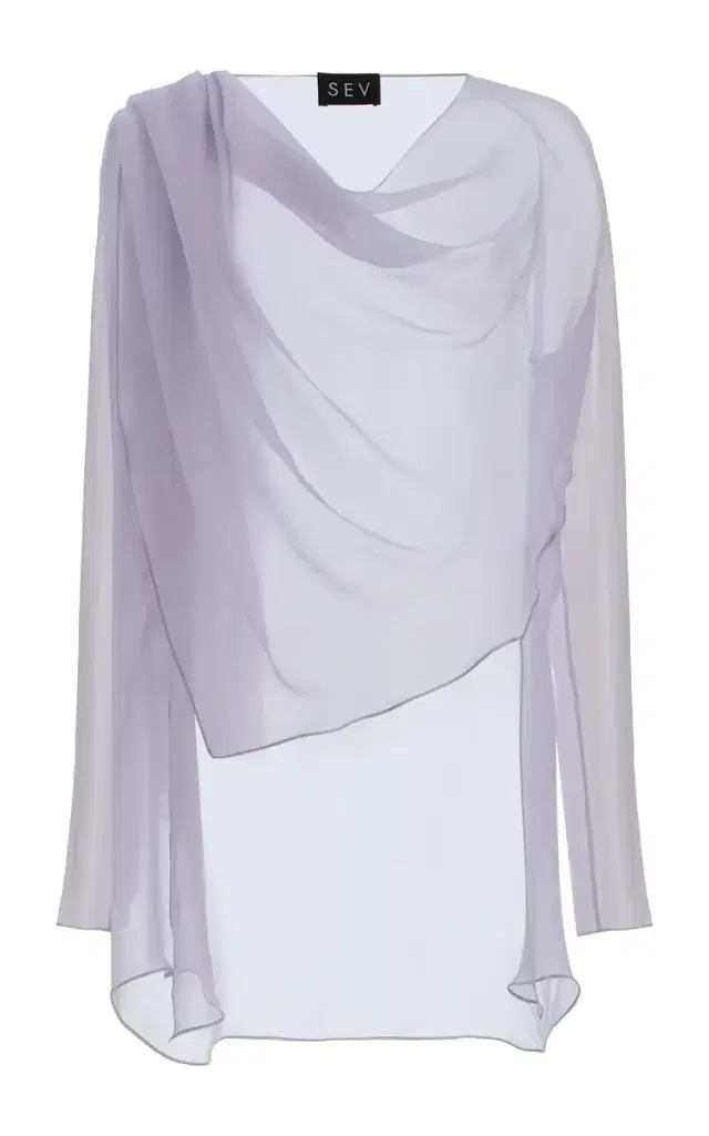 SEV Asymetric Silk Voile Top