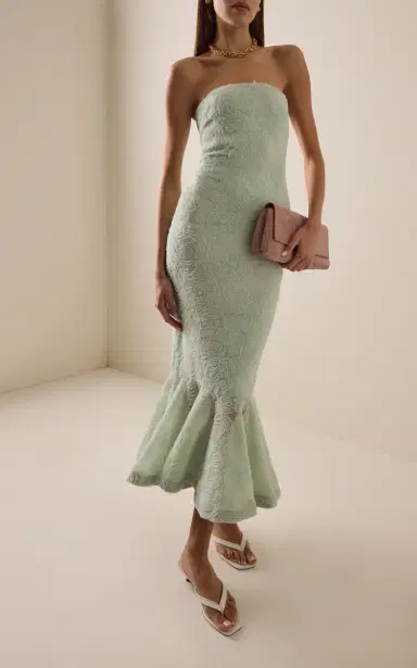ROTATE Flower Mesh Flounce Dress | Thumbnail 2