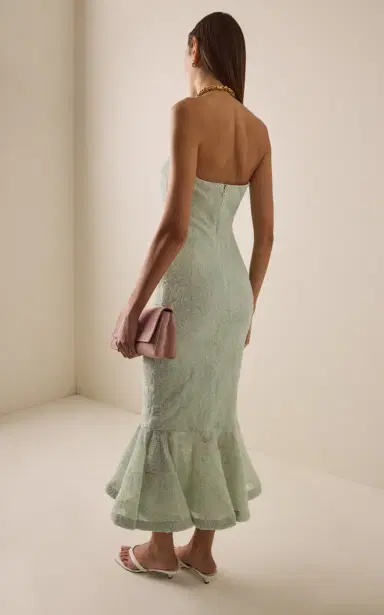 ROTATE Flower Mesh Flounce Dress | Thumbnail 4