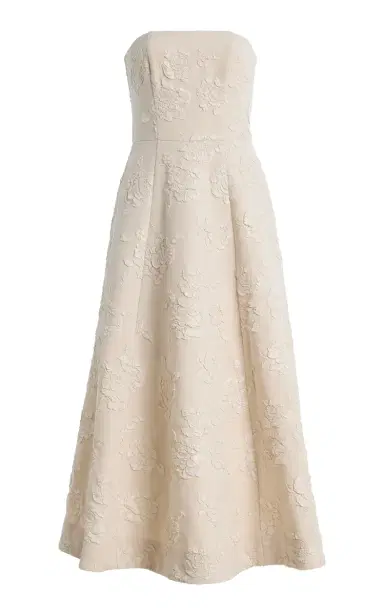 ROTATE Jacquard Strapless Dress | Thumbnail 1