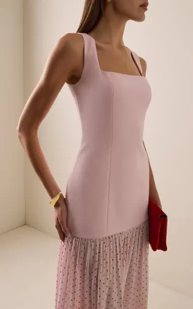 ROTATE Crepe Scoop-Neck Maxi Dress | Thumbnail 2