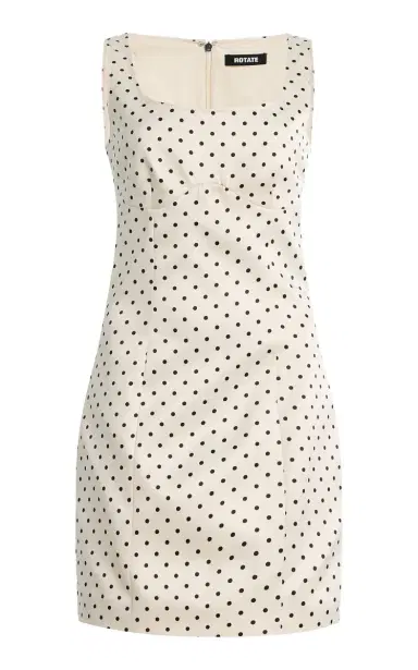 ROTATE Polka-Dot Satin Mini Dress | Thumbnail 7