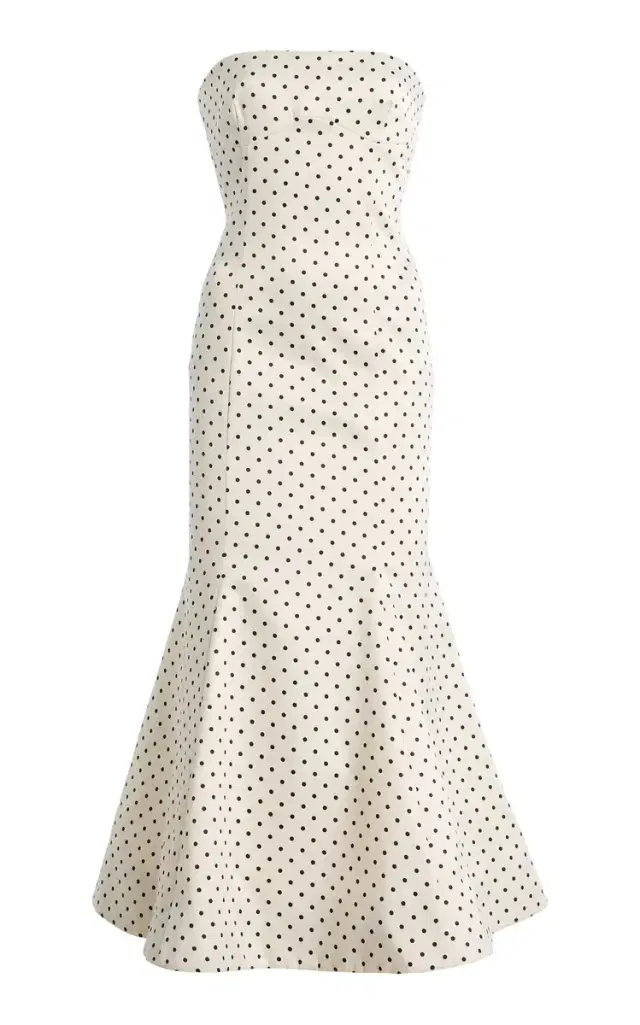 Polka-Dot Satin Midi Dress Polka-Dot Satin Midi Dress
