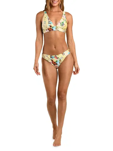 L'Agence Women's Lexie Garden Butterflies Bikini Top - Size XL | Thumbnail 2