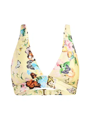 L'Agence Women's Lexie Garden Butterflies Bikini Top - Size XL | Thumbnail 1
