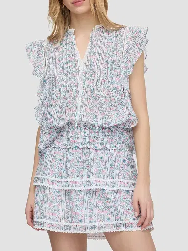 Hill House Home Women's The Ramona Top - White Etched - Size Medium | Thumbnail 3 Hill House Home Women's The Ramona Top - White Etched - Size Medium | Thumbnail 3