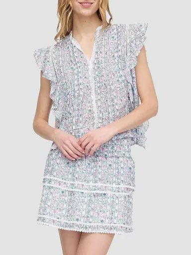 Hill House Home Women's The Ramona Top - White Etched - Size Medium | Thumbnail 6 Hill House Home Women's The Ramona Top - White Etched - Size Medium | Thumbnail 6