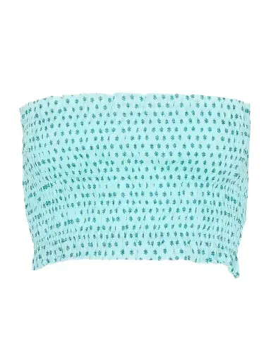 Hill House Home Women's The June Nap Top - Teal Poppy Half Drop - Size XL | Thumbnail 1
