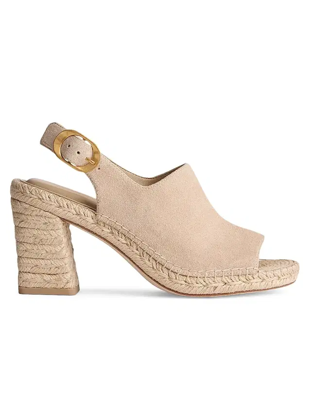 rag & bone Women's Gigi 75MM Espadrille Platform Sandals - Irish Cream Suede