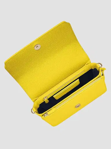 MAISON de SABRÉ Women's Leather Flap Shoulder Bag - Daisy Yellow | Thumbnail 6