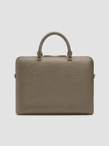 MAISON de SABRÉ Men's Leather Laptop Bag - Cashmere Clay | Thumbnail 3