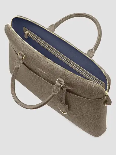 MAISON de SABRÉ Men's Leather Laptop Bag - Cashmere Clay | Thumbnail 4