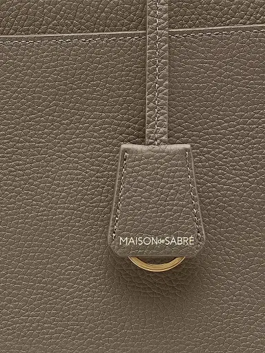 MAISON de SABRÉ Men's Leather Laptop Bag - Cashmere Clay | Thumbnail 6