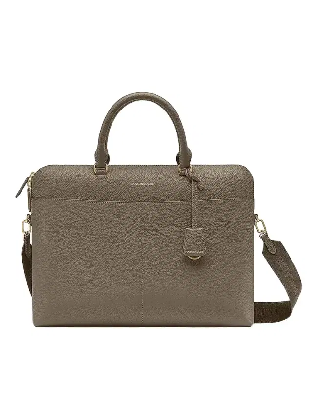 Maison de Sabre Men's Leather Laptop Bag - Cashmere Clay