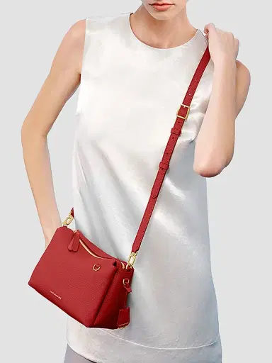 MAISON de SABRÉ Women's The Soft Trio Crossbody Bag - Brick Red | Thumbnail 2 MAISON de SABRÉ Women's The Soft Trio Crossbody Bag - Brick Red | Thumbnail 2