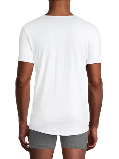 Falke Men's Short-Sleeve V-Neck T-Shirt - White | Thumbnail 5 Falke Men's Short-Sleeve V-Neck T-Shirt - White | Thumbnail 5