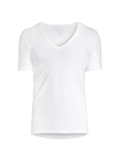 Falke Men's Short-Sleeve V-Neck T-Shirt - White | Thumbnail 1 Falke Men's Short-Sleeve V-Neck T-Shirt - White | Thumbnail 1