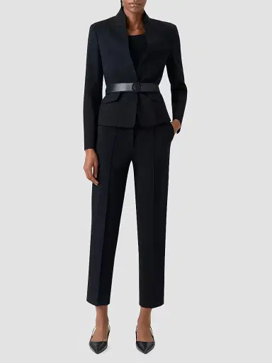 Akris punto Women's Belted Jacket - Black - Size 16 | Thumbnail 2