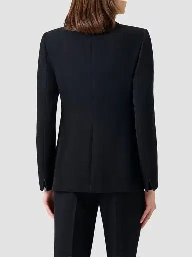 Akris punto Women's Virgin Wool Double-Breasted Blazer - Black - Size 16 | Thumbnail 3 Akris punto Women's Virgin Wool Double-Breasted Blazer - Black - Size 16 | Thumbnail 3