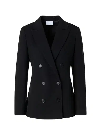 Akris punto Women's Virgin Wool Double-Breasted Blazer - Black - Size 16 | Thumbnail 1 Akris punto Women's Virgin Wool Double-Breasted Blazer - Black - Size 16 | Thumbnail 1
