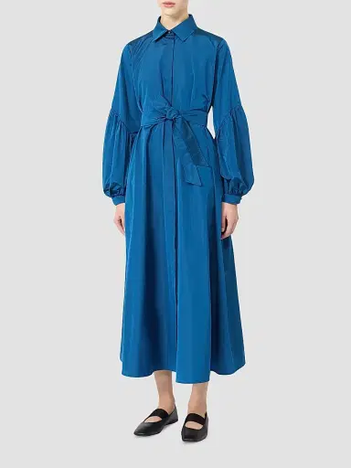 Max Mara Women's Taffeta Shirt Dress - Navy - Size 16 | Thumbnail 2 Max Mara Women's Taffeta Shirt Dress - Navy - Size 16 | Thumbnail 2