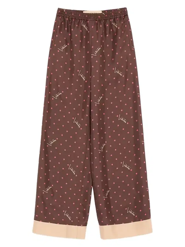 Valentino Garavani Women's Stelline Firma Starry Twill Pants - Chocolate Beige
