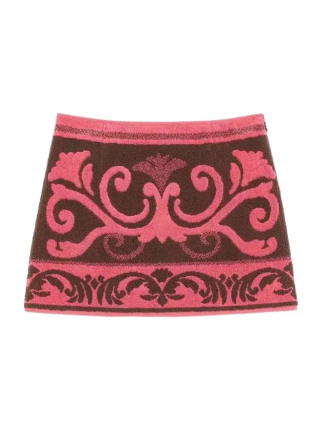 Valentino Garavani Women's Terry Cloth Skirt - Chocolate Coral