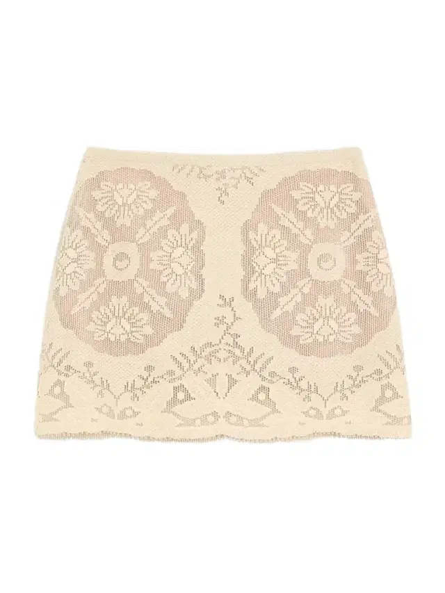 Valentino Garavani Women's Mini Skirt in Floral Stamp Blanket - Ecru