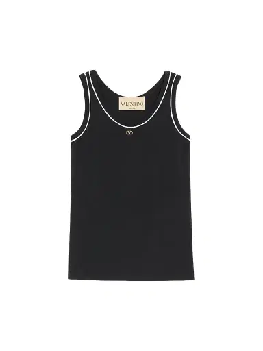 Valentino Garavani Women's Cotton Jersey Top - Black - Size XS | Thumbnail 1 Valentino Garavani Women's Cotton Jersey Top - Black - Size XS | Thumbnail 1