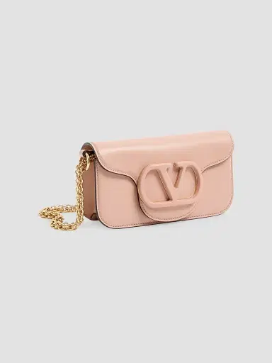Valentino Women's Locò Small Shoulder Bag in Calfskin Leather | Thumbnail 3