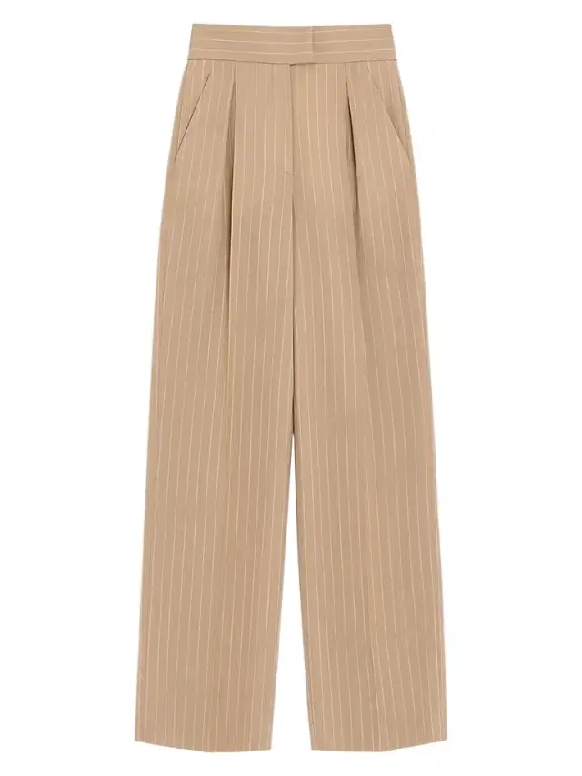 Women's Faded Pinstripe Pants - Beige