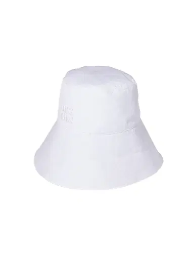 Miu Miu Women's Wide-Brimmed Poplin Bucket Hat - White - Size Large | Thumbnail 1